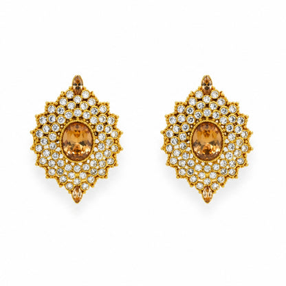 Zarina Amber Crystal Gold-Plated Tops