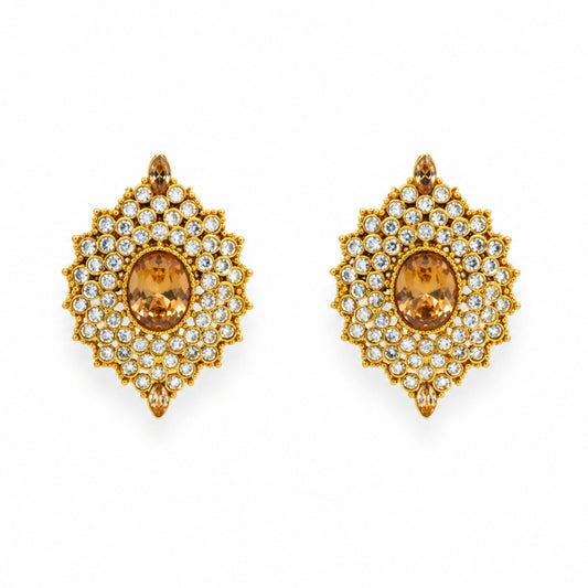 Zarina Amber Crystal Gold-Plated Tops