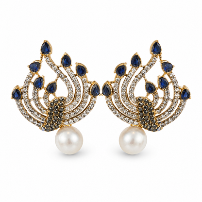Royal Pearl Designer Tops — Navy Blue