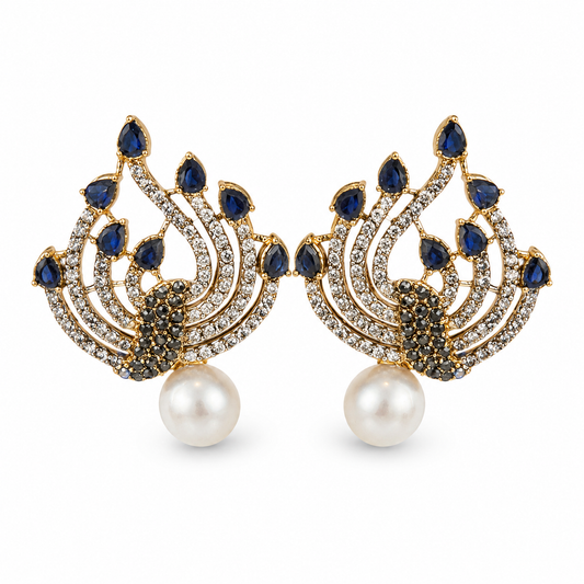 Royal Pearl Designer Tops — Navy Blue
