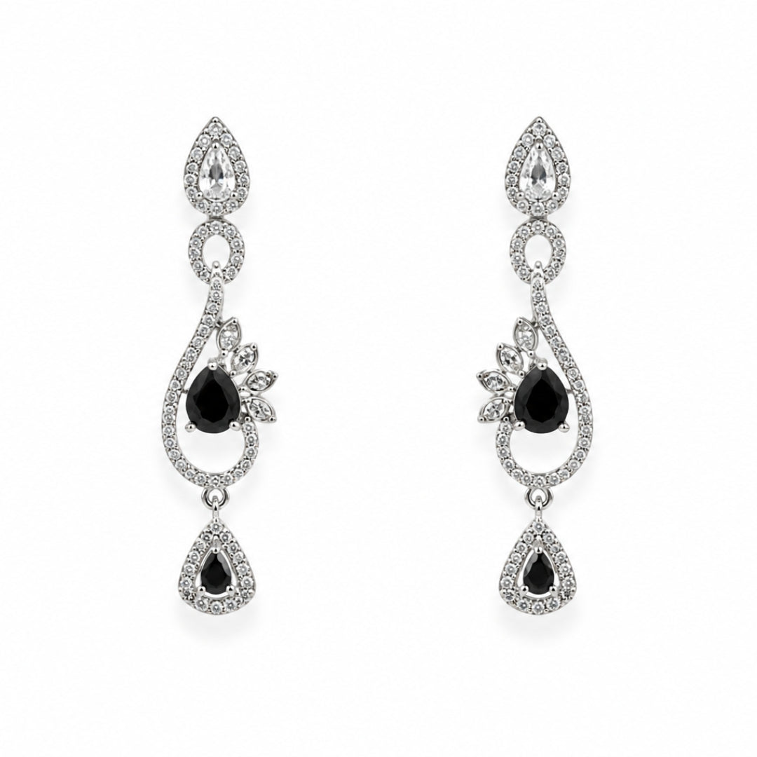 Celestia One Karat Earrings — Black