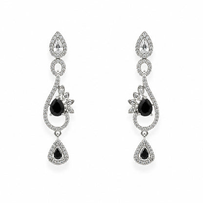 Celestia One Karat Earrings — Black