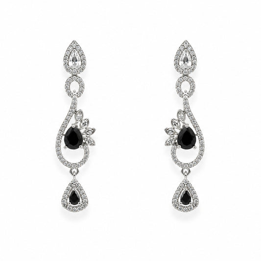 Celestia One Karat Earrings — Black