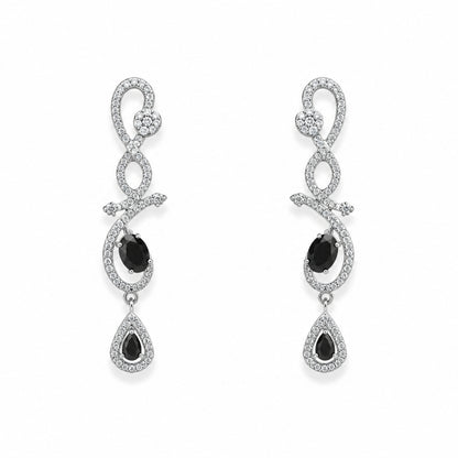 Celestia One Karat Earrings — Black