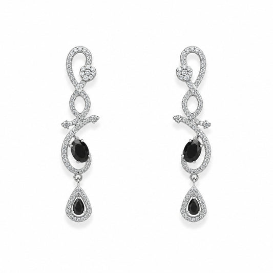 Celestia One Karat Earrings — Black