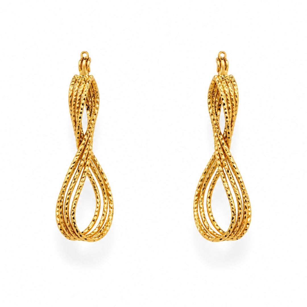 Aurelia Twist Gold-Plated Drop Earrings