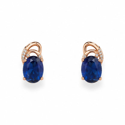 Aurelia Two Tone Earrings — Royal Blue