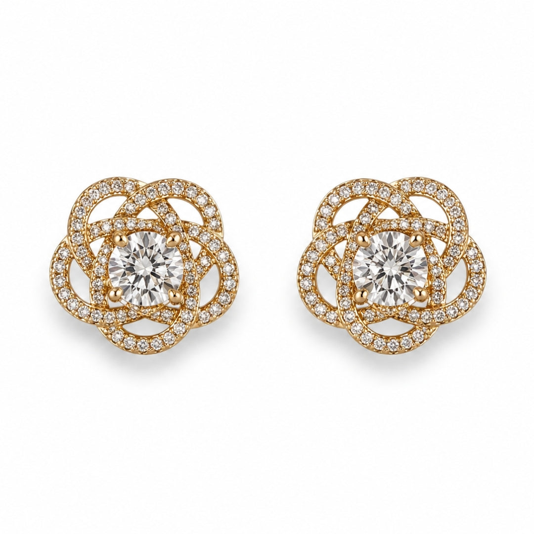 Aurelia Loop Crystal 18K Gold-Plated Tops