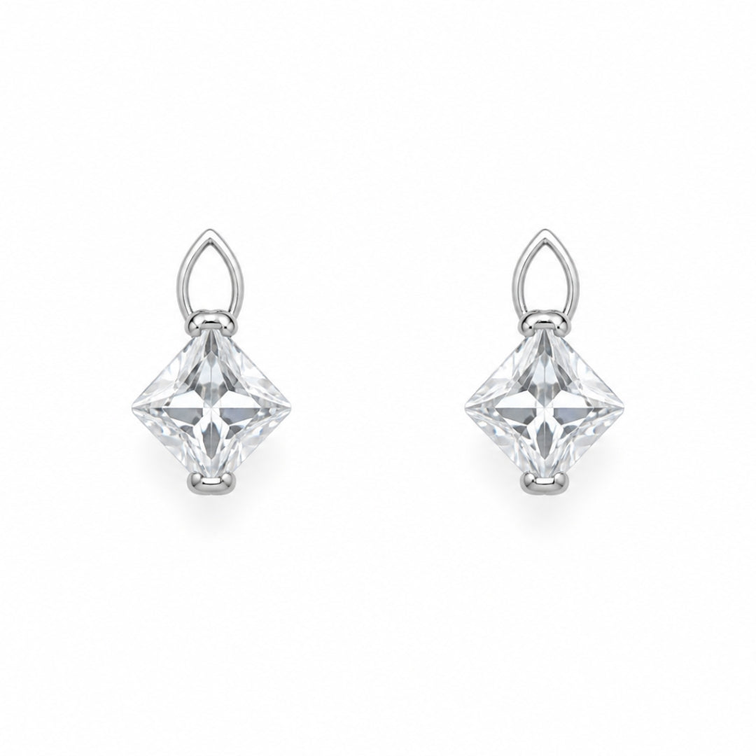 Celeste Crystal Rhodium-Plated Bali Earrings