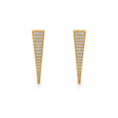 Veyra Crystal Taper Gold-Plated Bali Earrings