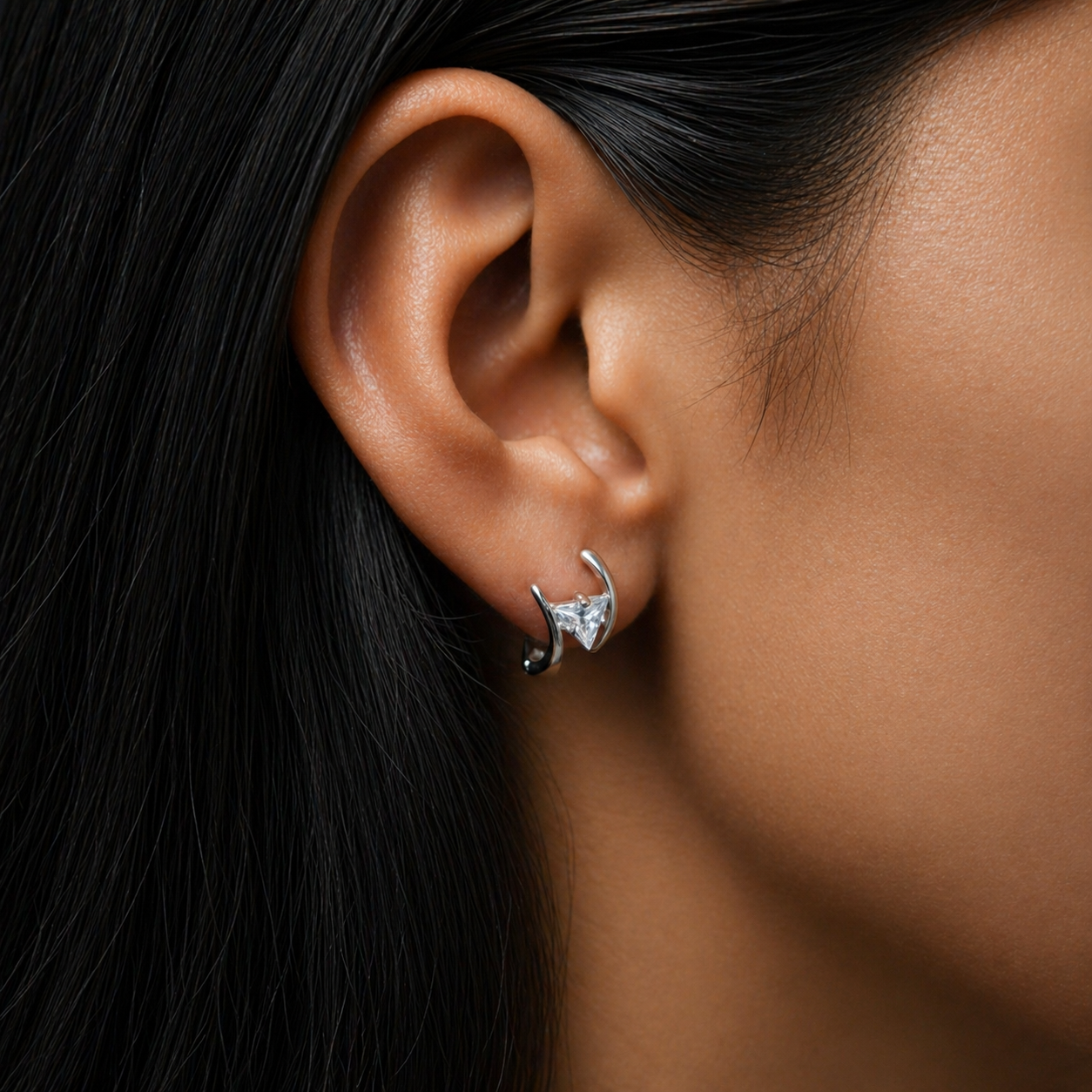 Liora Crystal Rhodium-Plated Bali Earrings
