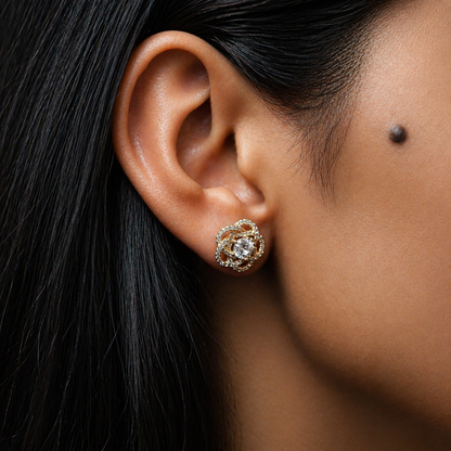 Aurelia Loop Crystal 18K Gold-Plated Tops
