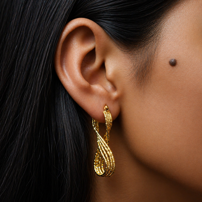 Aurelia Twist Gold-Plated Drop Earrings