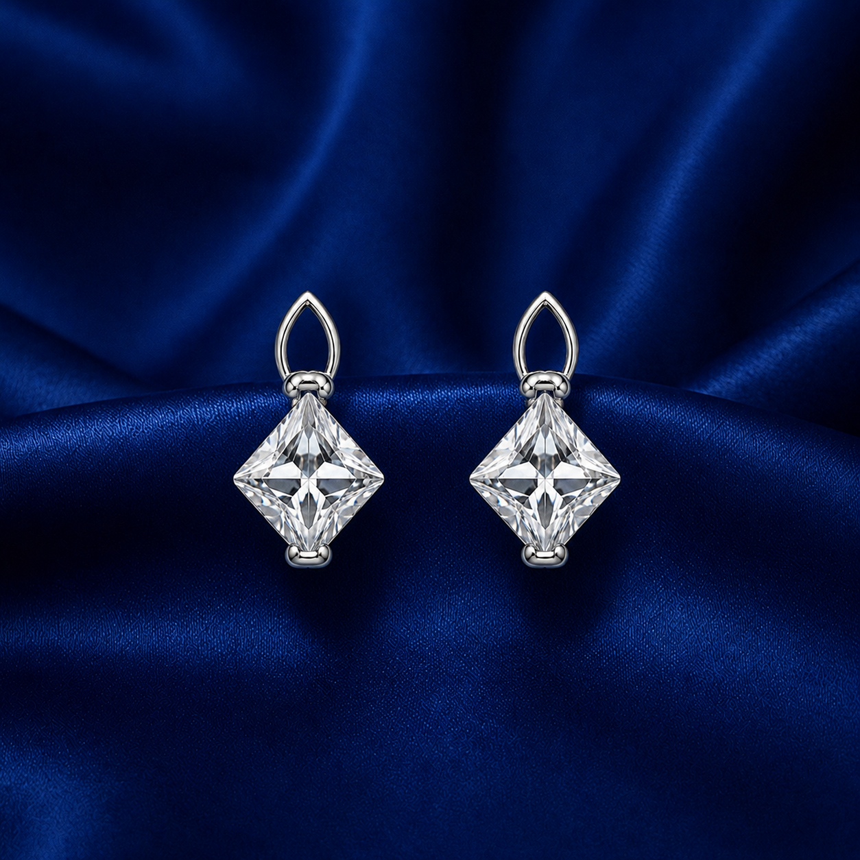 Celeste Crystal Rhodium-Plated Bali Earrings