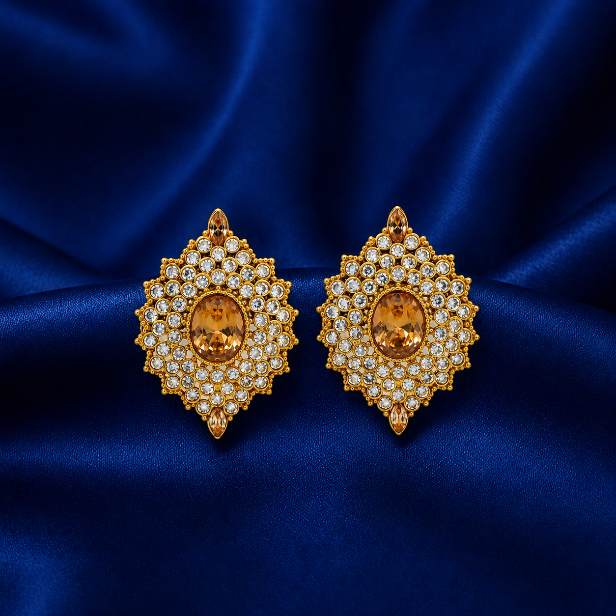 Zarina Amber Crystal Gold-Plated Tops